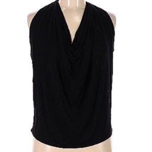 Anthropologie Drape Neck Black Tank Top